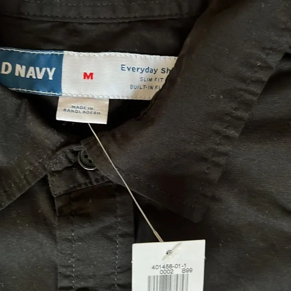 NWT Black Button down Shirt - Picture 2 of 2